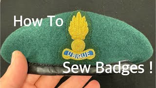 How To Sew Military Beret Badge on a Beret