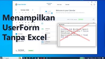 Cara Tepat Menampillkan UserFom VBA Tanpa Menampilkan Excel