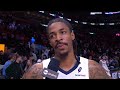 Ja Morant Walk Off Interview | Grizzlies at Heat