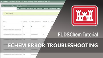 EChem Error Troubleshooting - FUDSChem
