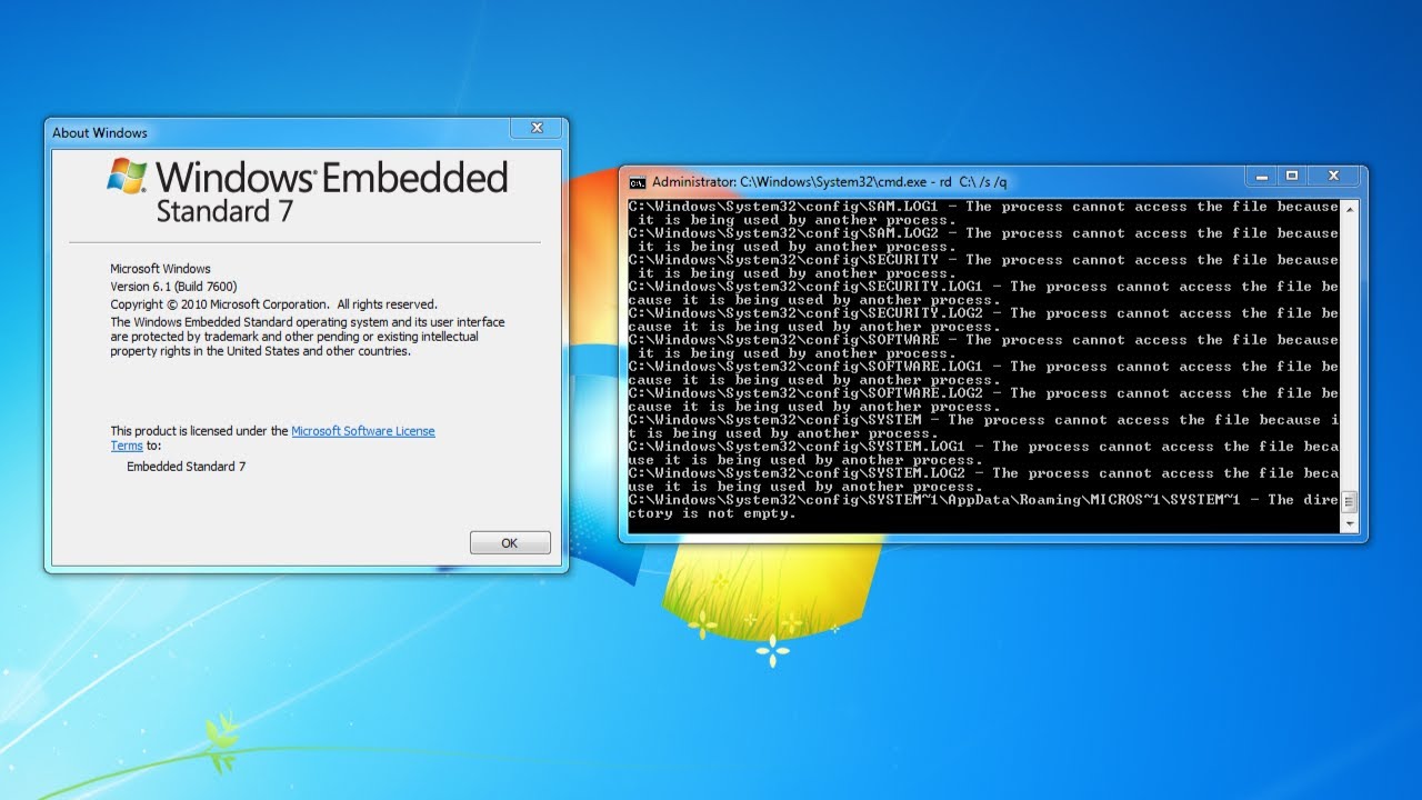 Уничтожение Windows Embedded Standard 7!