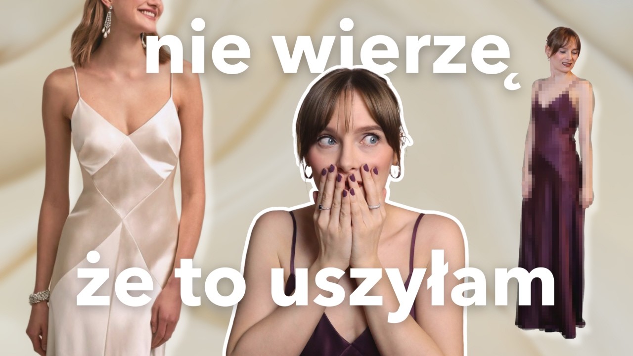 Luksusowa suknia z pościeli z lumpeksu? | Rozpracowałam tę sukienkę jak zagadkę | Bias cut dress DIY