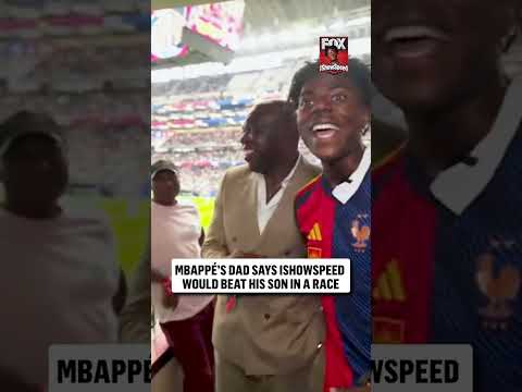 Mbappé's dad with a suprising take on who would win in a race between his son and @IShowSpeed