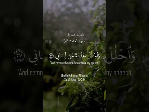 محمود علي البنا سورة طه 25 28 قال رب اشرح لي صدري Mahmoud Ali Al Banna Surah Taha Shorts