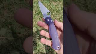 Spyderco Pm2 Purple Flytanium G10 Scales S45Vn Steel Knife