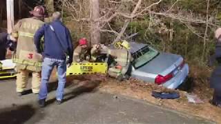 Vehicle into tree sends one to Trauma Center ©TheBaynet.com 10-16-2017