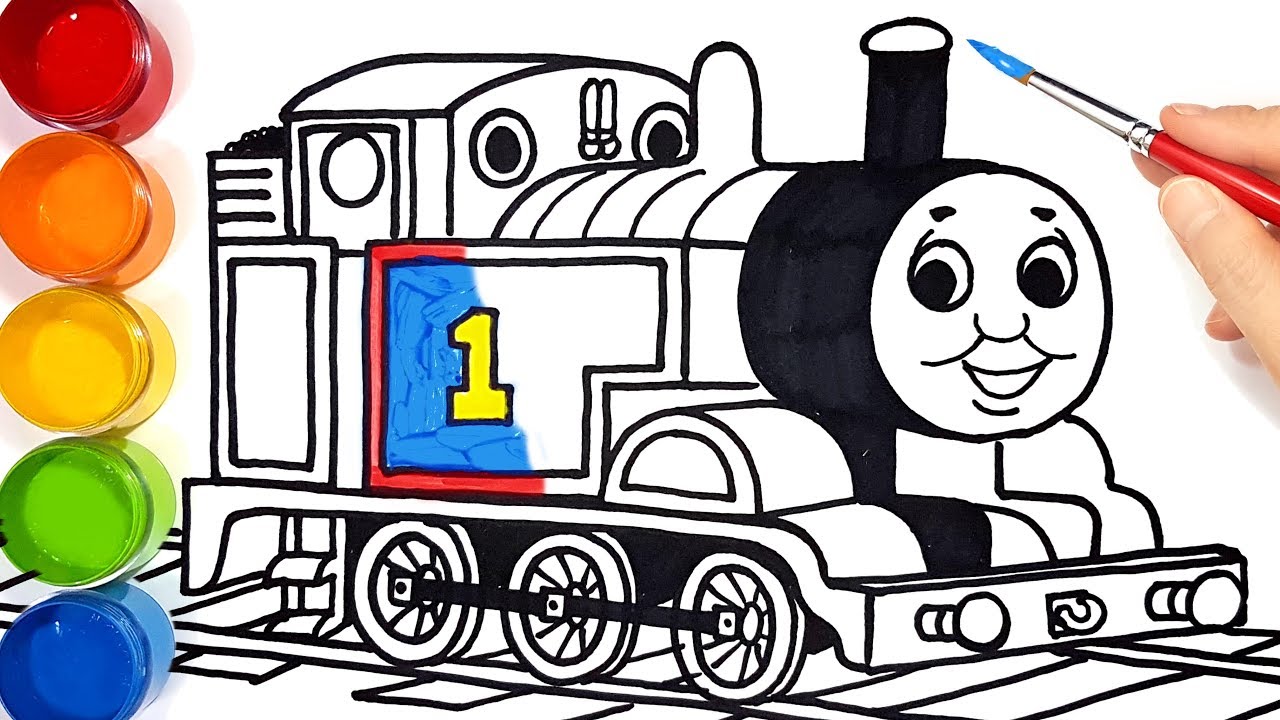 thomas train drawing for kids