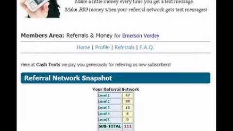 TEXT CASH NETWORK vs. Cash-Texts.com cashtexts NETWORK COUNT UPDATE