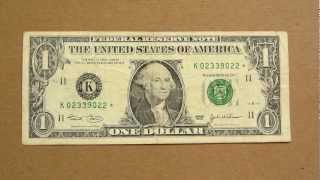 1 US Dollar Replacement Banknote (One US Dollar / 2003), Obverse and Reverse