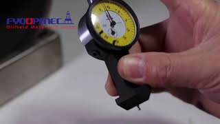 How to use External Addendum Gage to measure the oilpipe external addendum ?