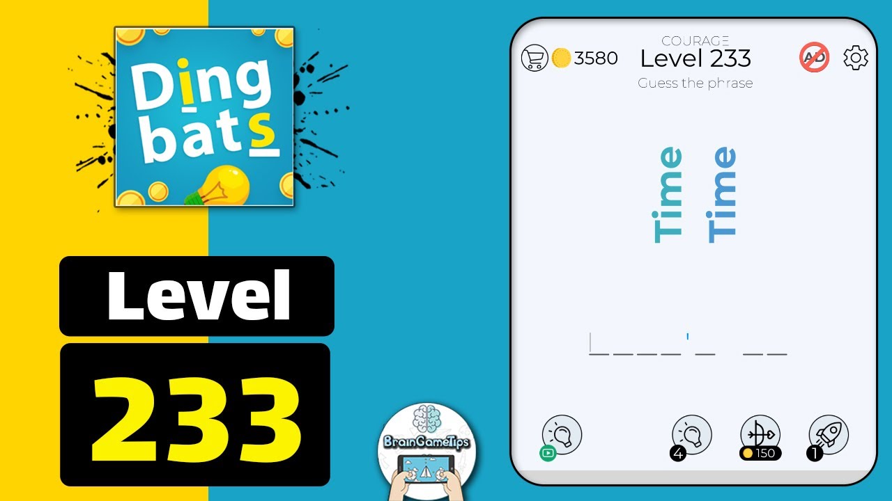 Dingbats - Word Games & Trivia - Level 233 Time Time Answer