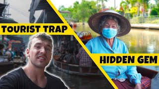 The BIGGEST Thai Floating Market (Damnoen Saduak) is A TOURIS TRAP! Come HERE Instead