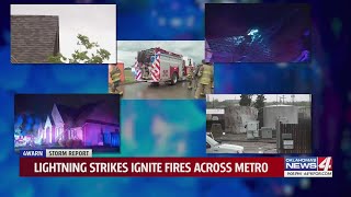 'This isn't uncommon,' Several lightning strikes spark fires across Oklahoma City
