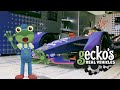 Gecko and the Racing Car - Gecko&#39;s Real Vehicles | Educational Videos for Kids