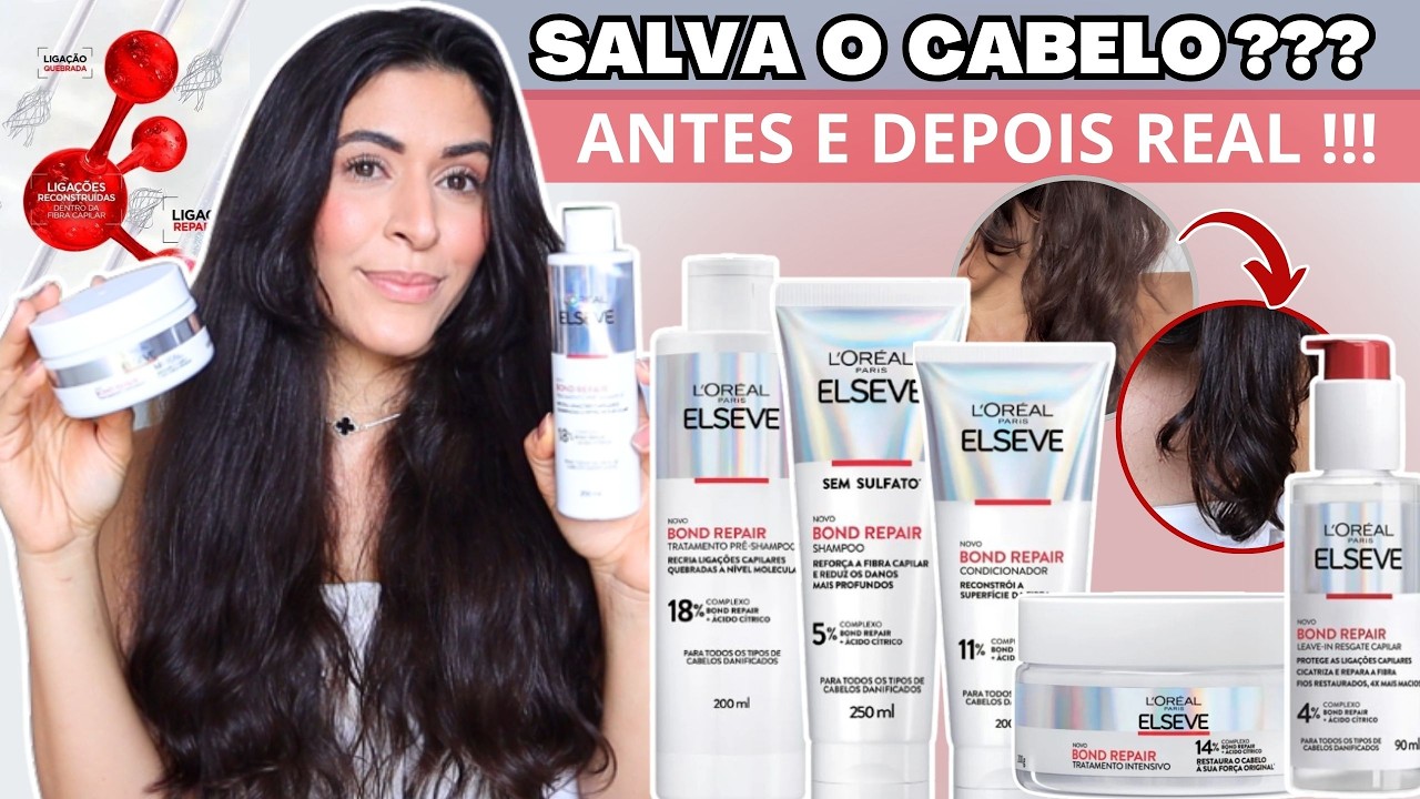Elseve Bond Repair  L'Oreal Paris Funciona? Como usar Pré-Shampoo e Máscara | RESENHA