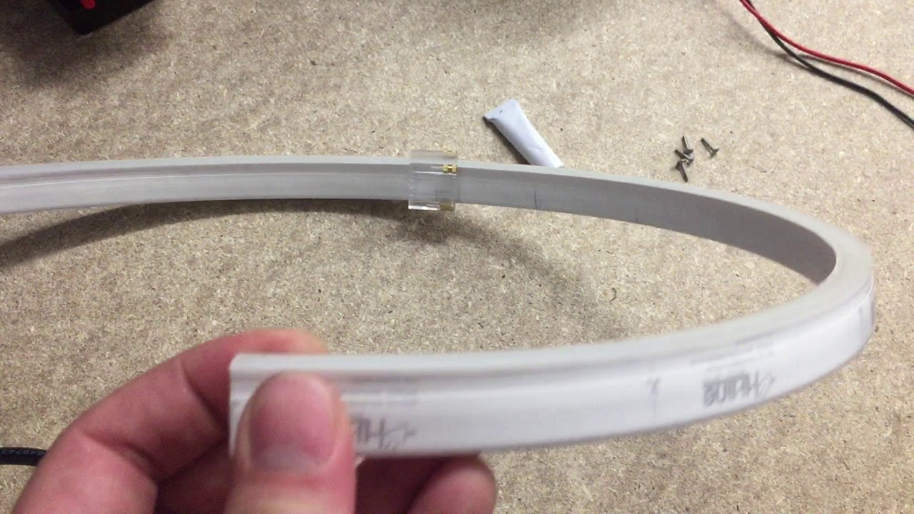 LED Neon Flex Side and Bottom Exit Power cables