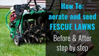 How to aeration and overseed Fescue lawns