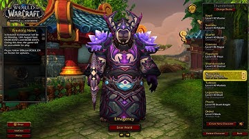 World Of Warcraft Artifacting on Character Selection Screen