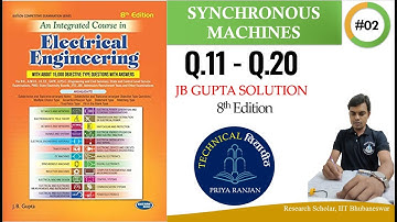 JB GUPTA Synchronous Machine | Synchronous Machine JB GUPTA | 8th edition (Q.11 - Q. 20) #02