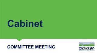 This is a meeting of Mid Sussex District Council's Cabinet held on 18 July 2022. The agenda can b...