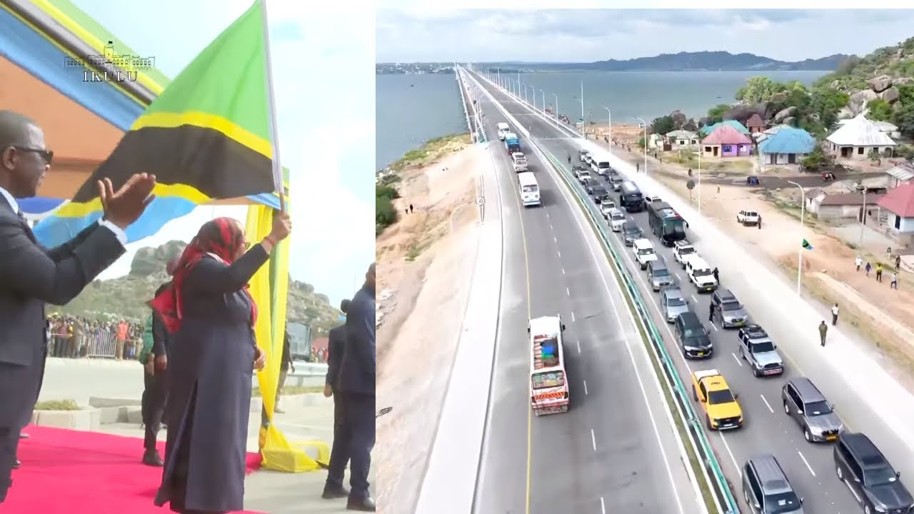 RAIS SAMIA ALIVYOYARUHUSU MAGARI KUPITA RASMI DARAJA JIPYA LA KIGONGO BUSISI MWANZA