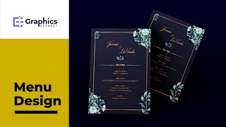 Wedding Menu Design in Adobe Illustrator | Classic Design Style | Graphics Element