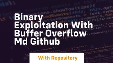 Binary Exploitation with Buffer Overflow md GitHub
