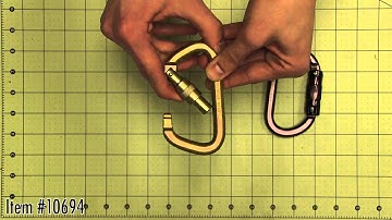 ISC Off-Set D Steel Screw Gate Carabiner - TreeStuff.com 360 View