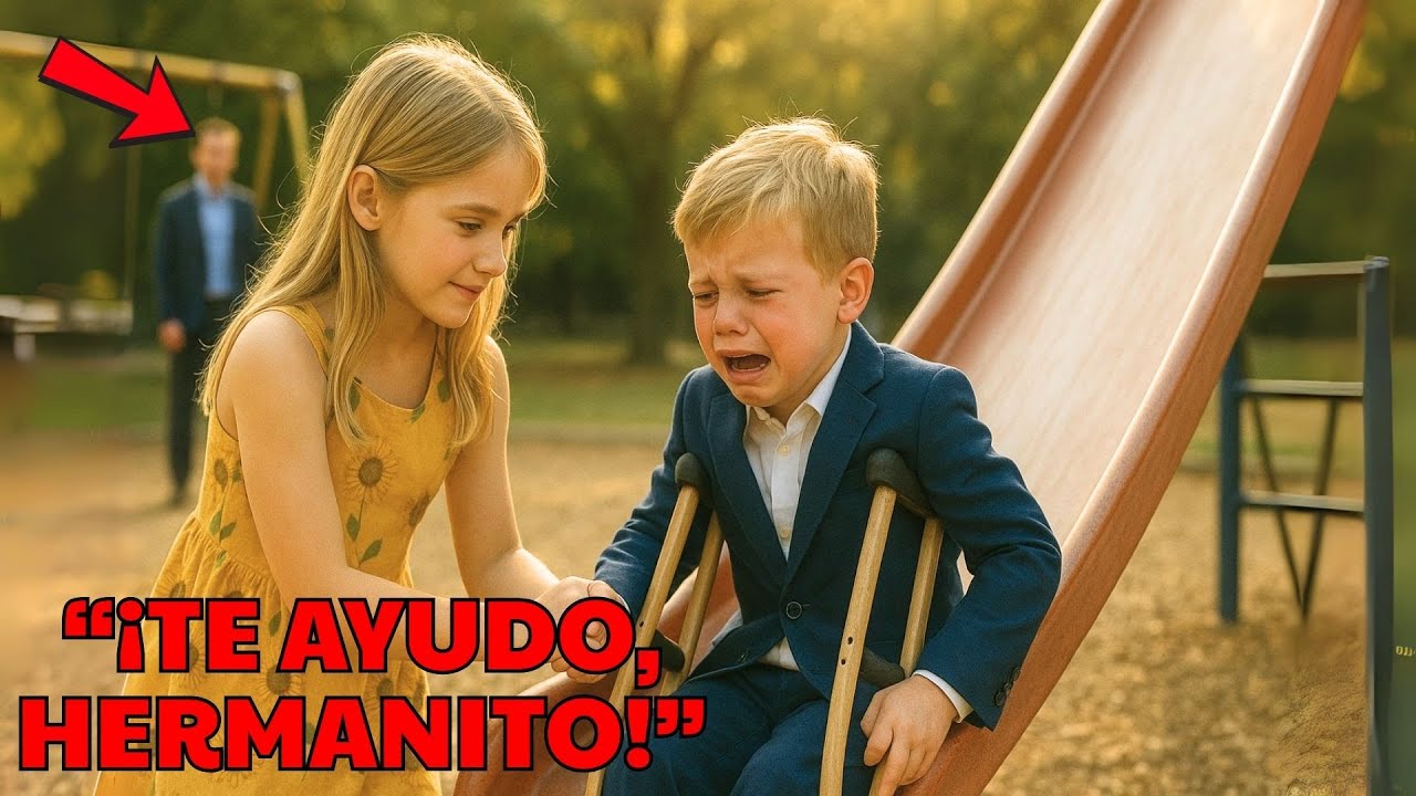 Nadie quería jugar con el hijo paralizado del multimillonario, hasta que una niña dijo: «juguemos».