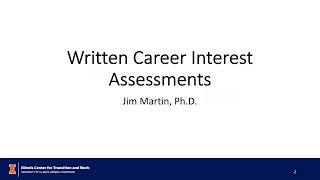 Written Career Interest Assessments