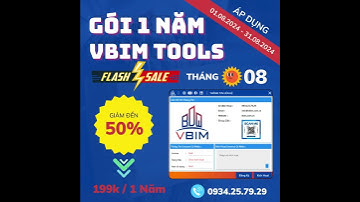 SỬ DỤNG 1 NĂM VBIM TOOLS CHỈ CÒN 199K - ÁP DỤNG TRONG THÁNG 08/2024 #bim #revit #revit_ket_cau