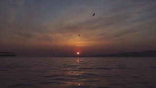 Sunset, sea and waves sounds | relax, sounds for sleep | Binaural calm sounds | Healthy subliminal