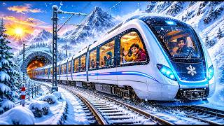 Snow Metro Train Simulator in Extreme Winter 🚆❄️ | Kids Riding Through Frozen Mountains Gameplay screenshot 4