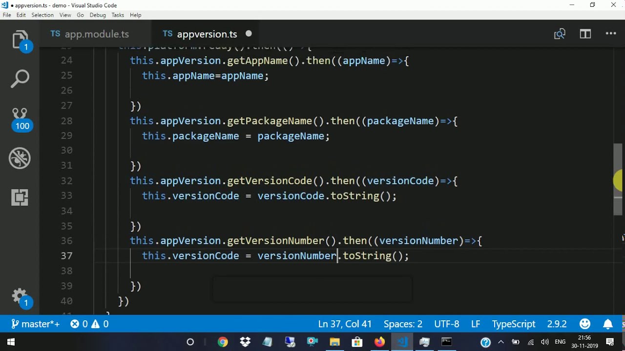 Ionic 3 AppVersion Native Plugin - YouTube
