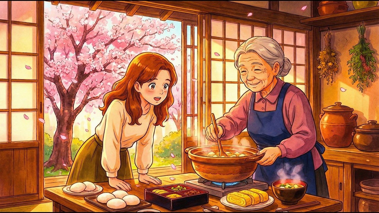 Springtime At Grandma's : Cooking Traditional Japanese Delights | Cooking ASMR | Ghibli Style Video