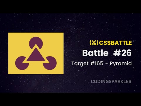 CSS Battle Solution - Pyramid | Target 165 - Battle #26 | CSS3 | CSS Challenge
