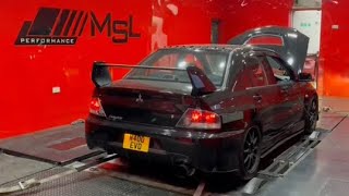 Mitsubishi Evo 7 in for a few power runs at MSL Performance 😎