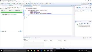 Testing triangle function with Junit