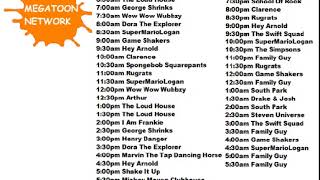 Megatoon Network Schedule