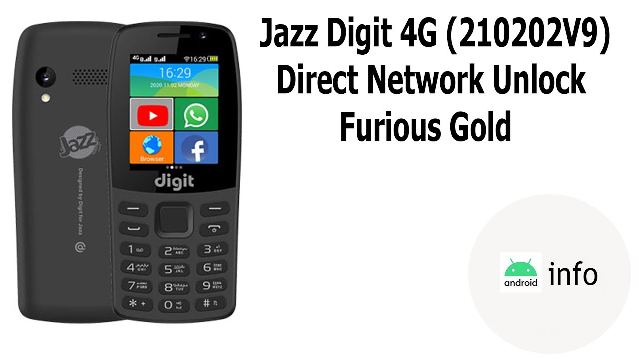 Jazz Digit 4G (210202V9) | Direct Network Unlock | Furious Gold | Android info