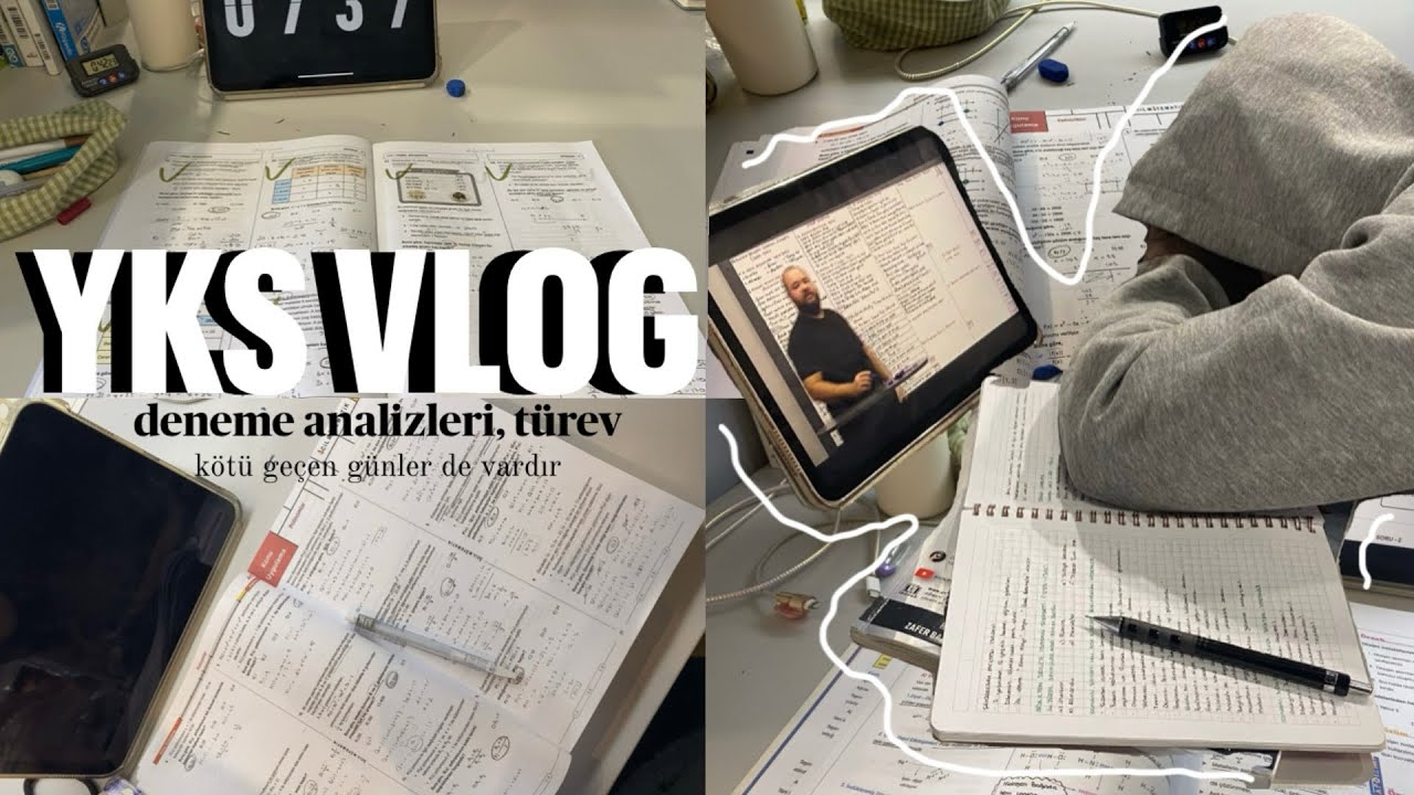 YksVlog#7 | Kötü geçen günler de vardır… türev, deneme analizleri 📚 #mezun #yks26 
