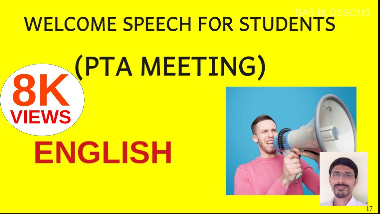 welcome speech in english for pta meeting