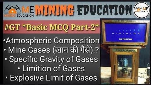 #4. Gas Testing MCQ Part-2 || Mining Education || GT video || GT MCQ || Gas Testing Exam || CSVTU