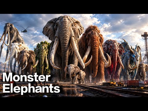 Elephants, Monster Elephants & Mammoth Size Comparison 3D