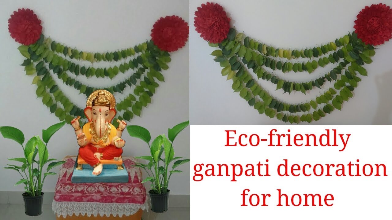 Eco friendly ganesha  decoration  for home  Easy ganesh  