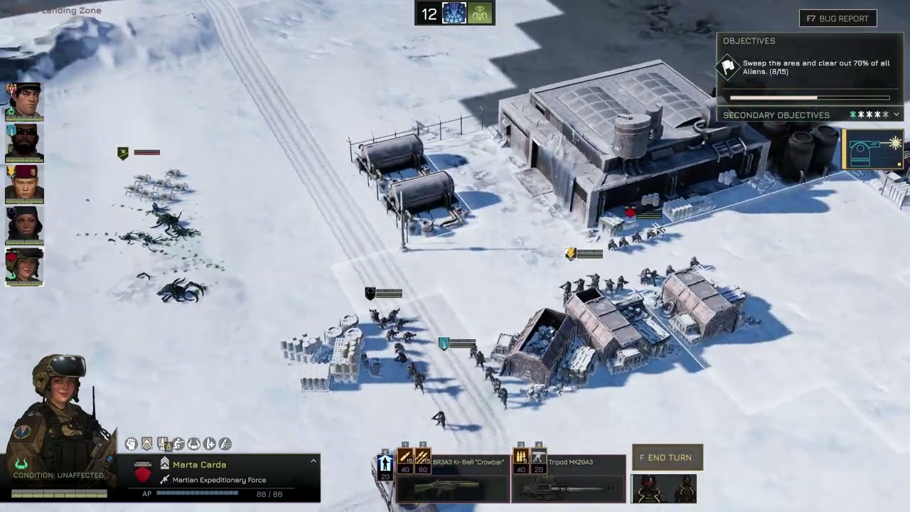 MENACE  (PC) - Taking out a Blaster Bug with a Tripod MK20A3 Infantry Special