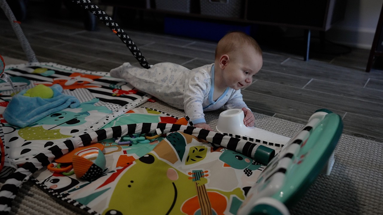 Wesley is days away from crawling