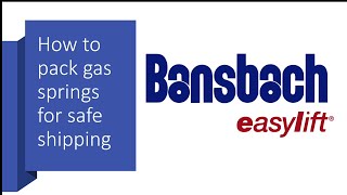 Packing Your Bansbach RMA