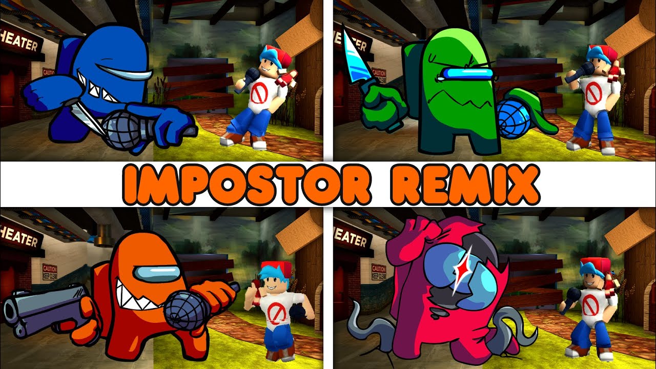 Rainbow Friends But AMONG US IMPOSTORS Sings It! (Rainbow Friends FNF Mod)