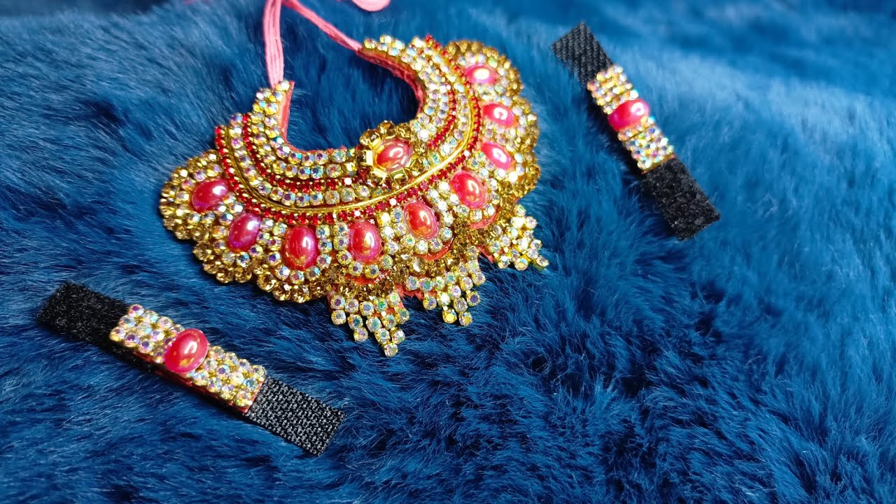 Let's Make Heavy Jarkan Necklace For Laddu Gopal 🙏 JANMASHTAMI SPECIAL 